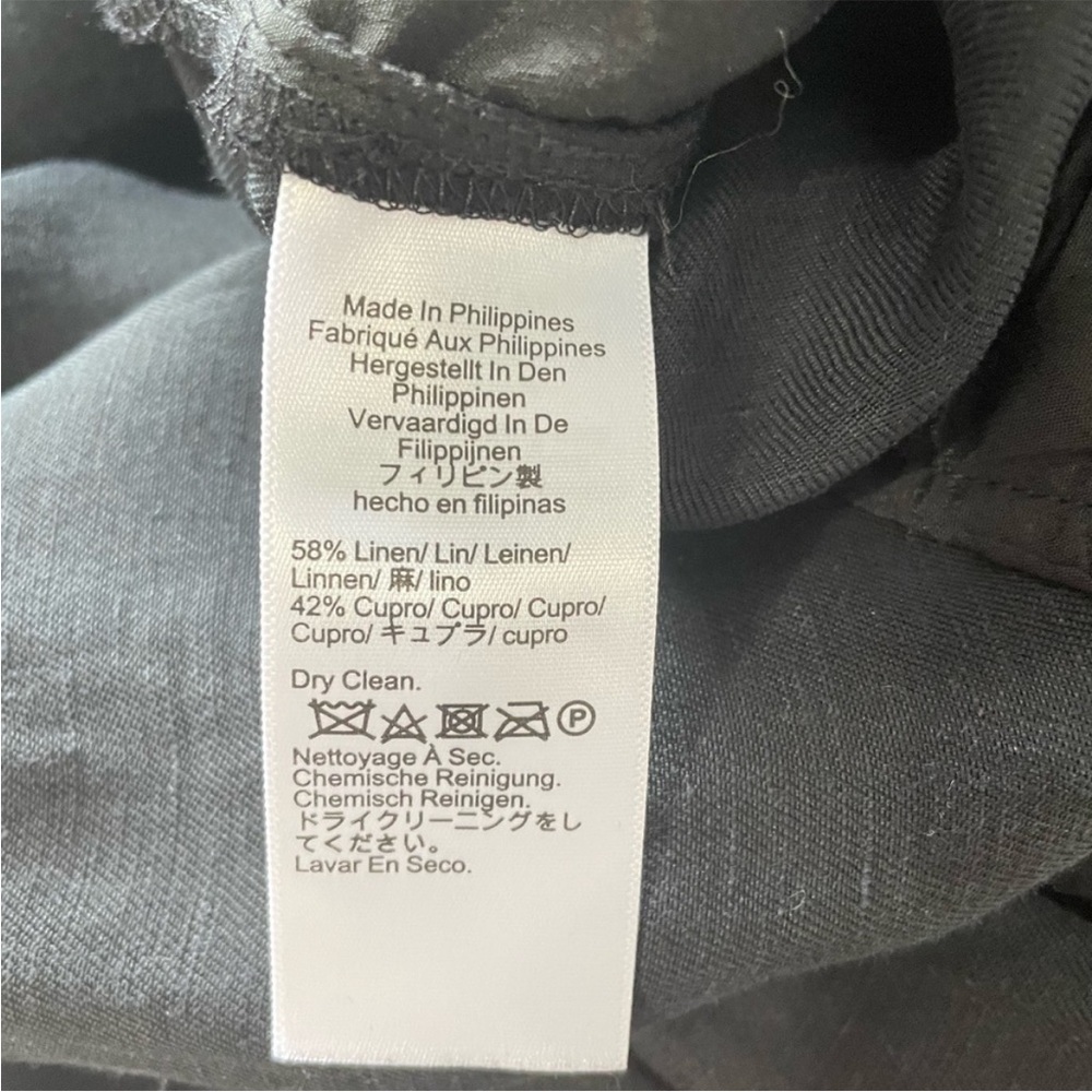 J. Crew Black Linen/Cotton Wide Leg Pants - Picture 7 of 7